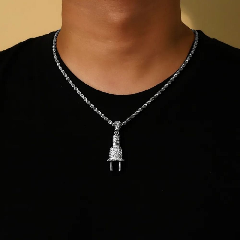 Silver Plug Necklace
